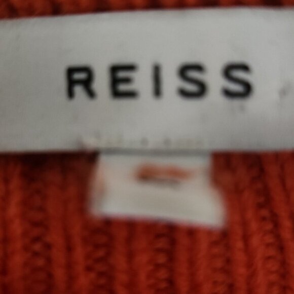 REISS | Orange Mock Neck Long Sleeve Pullover Sweater sz M - Picture 4 of 4